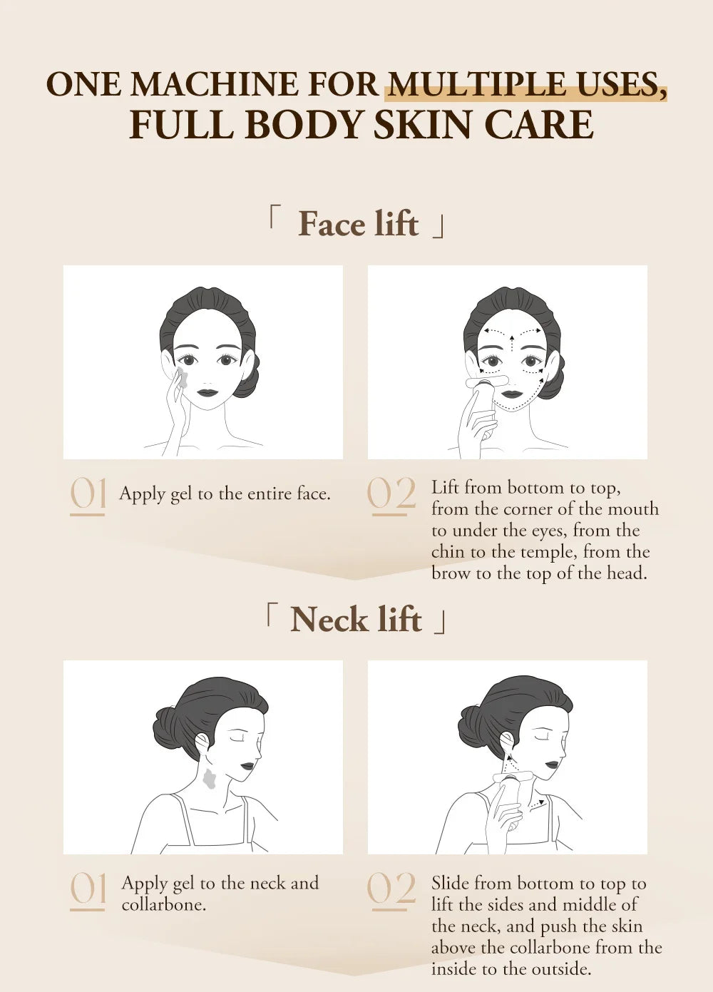 DualLift™ 24K Gold Neck & Face Massager