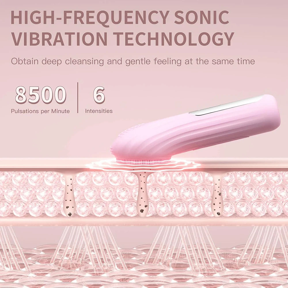 Sonic Glow Ansiktsbørste med Varme og Vibrasjon