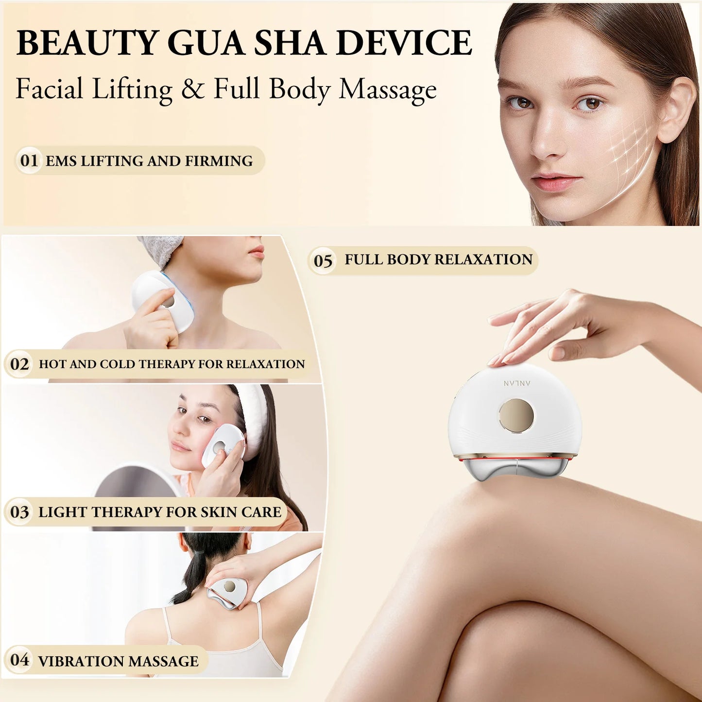 Electric Gua Sha Glow™ – EMS Face & Body Massager