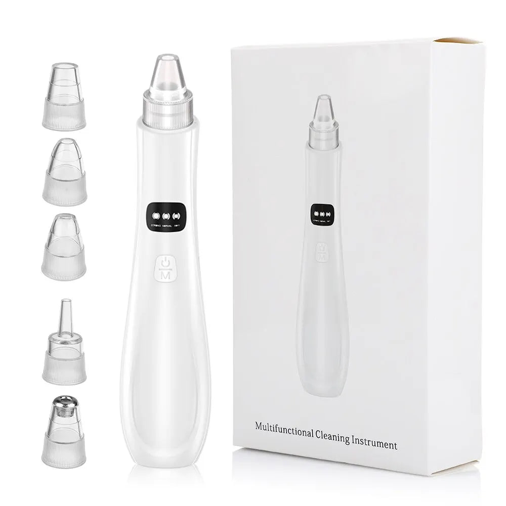 GlowPro 3-i-1 Ansiktsrenser – Blackhead & Dead Skin Remover med Vakuum og ION-teknologi