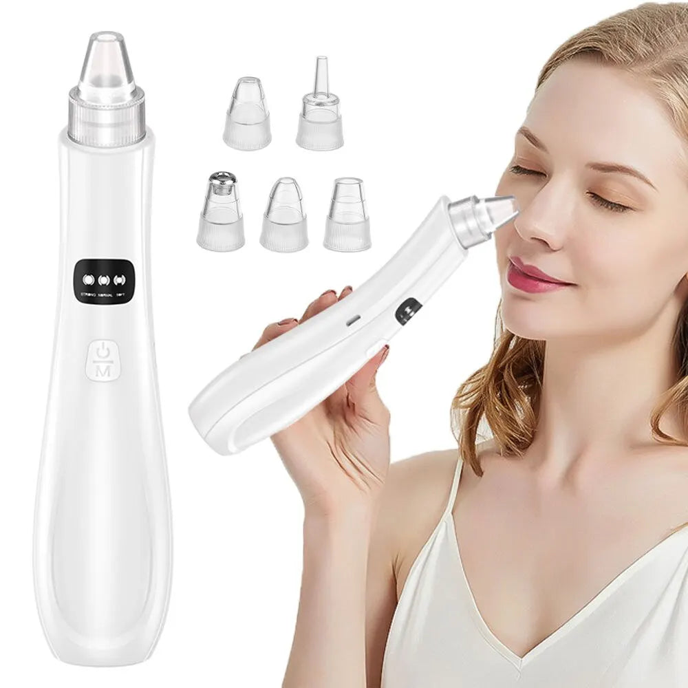 GlowPro 3-i-1 Ansiktsrenser – Blackhead & Dead Skin Remover med Vakuum og ION-teknologi