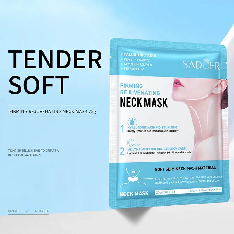 SADOER Hyaluronic Acid Neck Mask – 10 stk