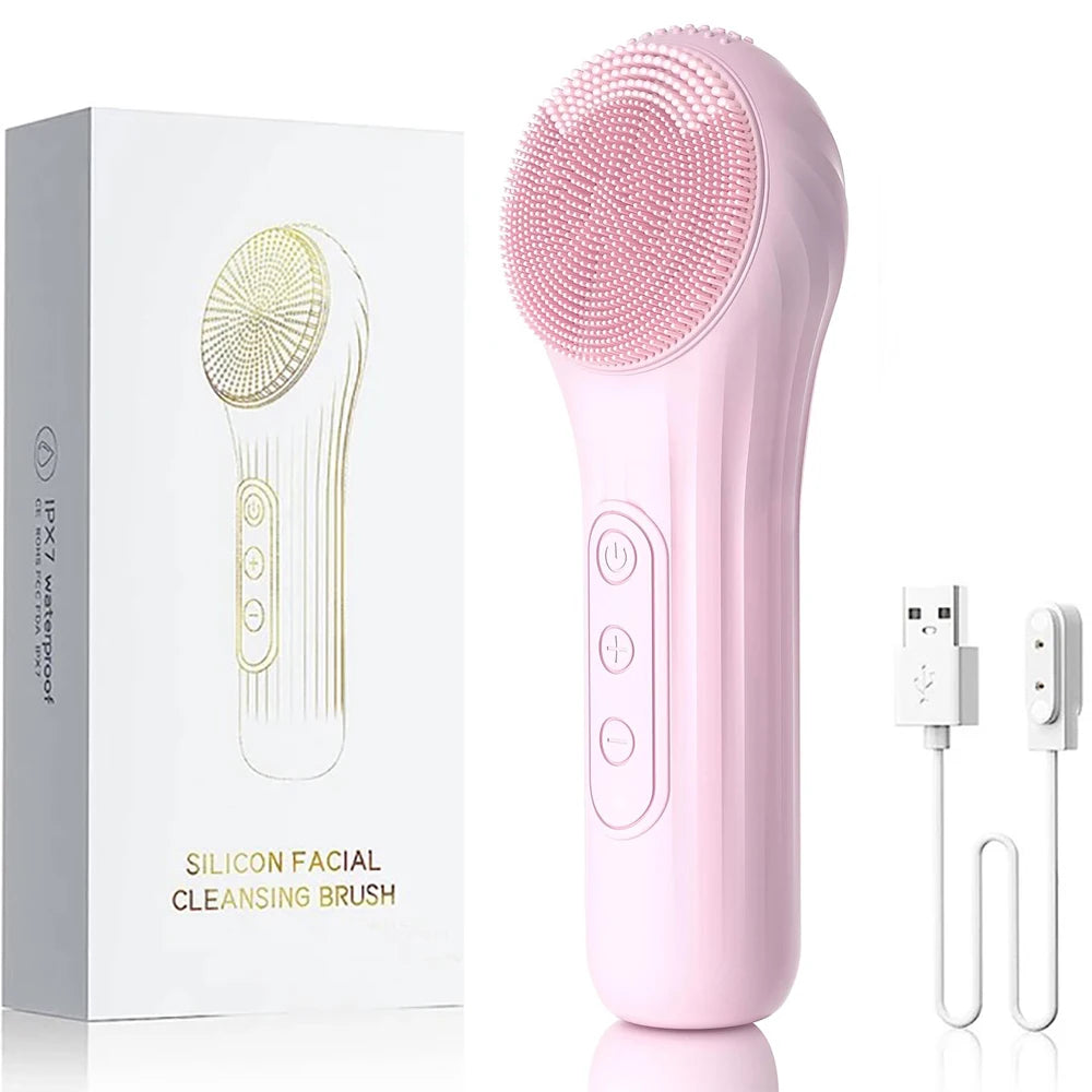 Sonic Glow Ansiktsbørste med Varme og Vibrasjon