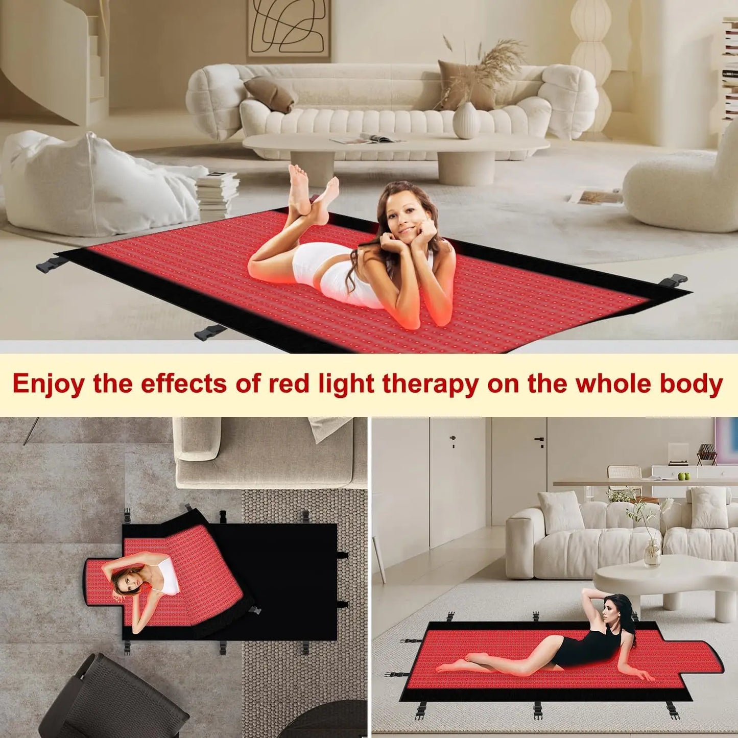 2570 Uds LED 660nm almohadilla de terapia de luz roja saco de dormir 850nm terapia de luz infrarroja cercana almohadilla grande