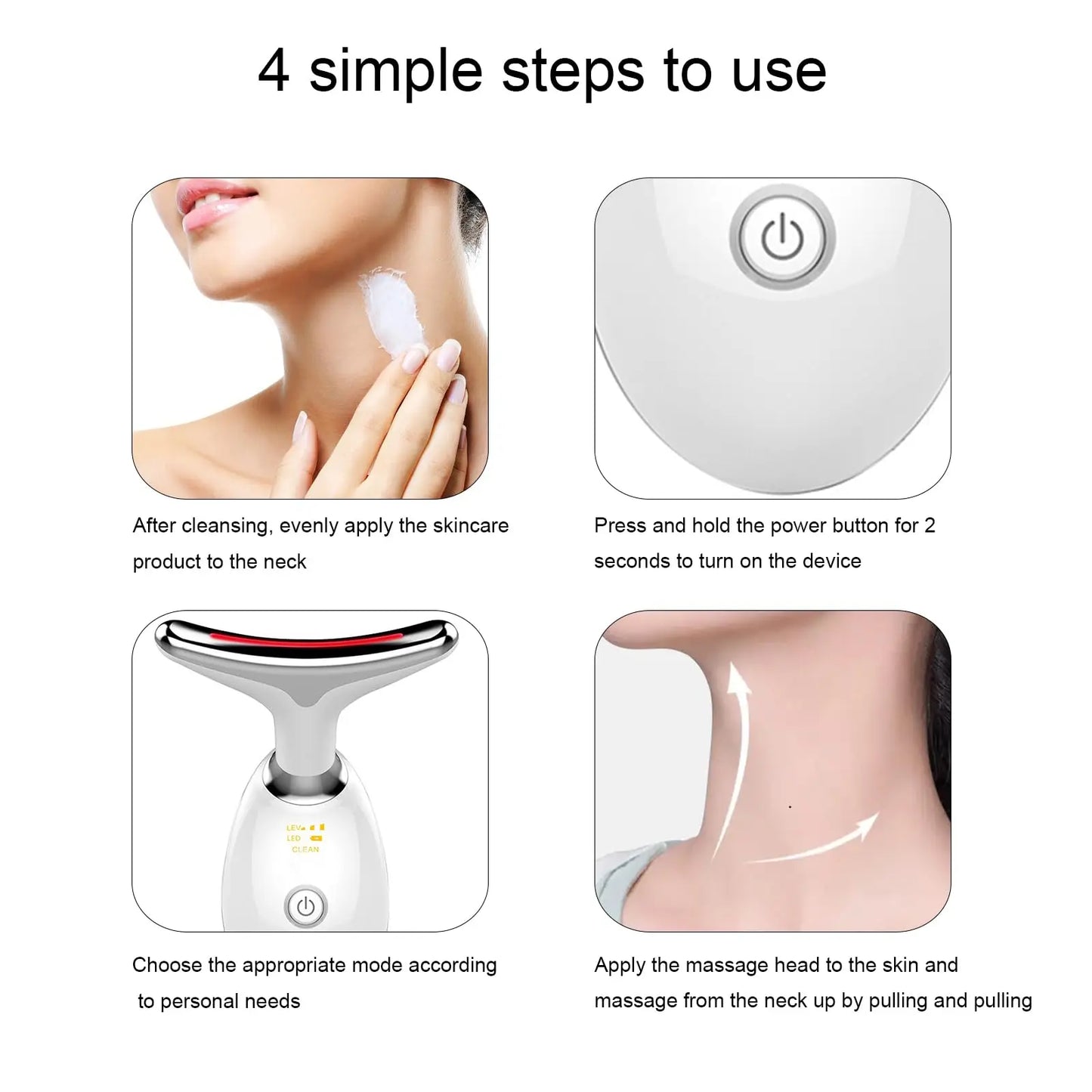 LED & Vibration Facial Massager – Løft, lysne og forny huden