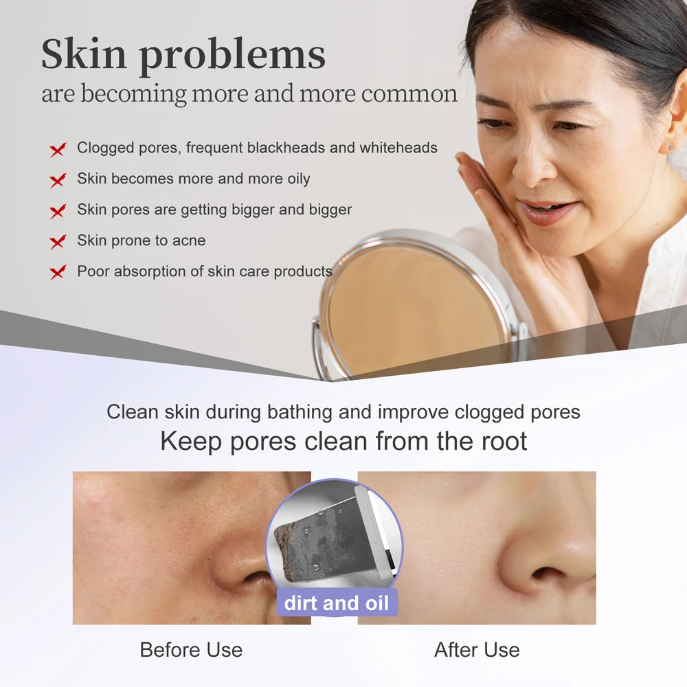 Ultrasonisk LED Light and EMS Skin Scrubber