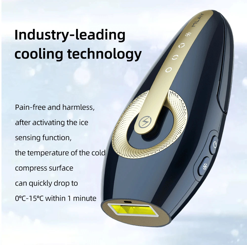IPL Hårfjerningsenhet – Permanent Hårfjerning med Ice Cooling + Smart Sensor