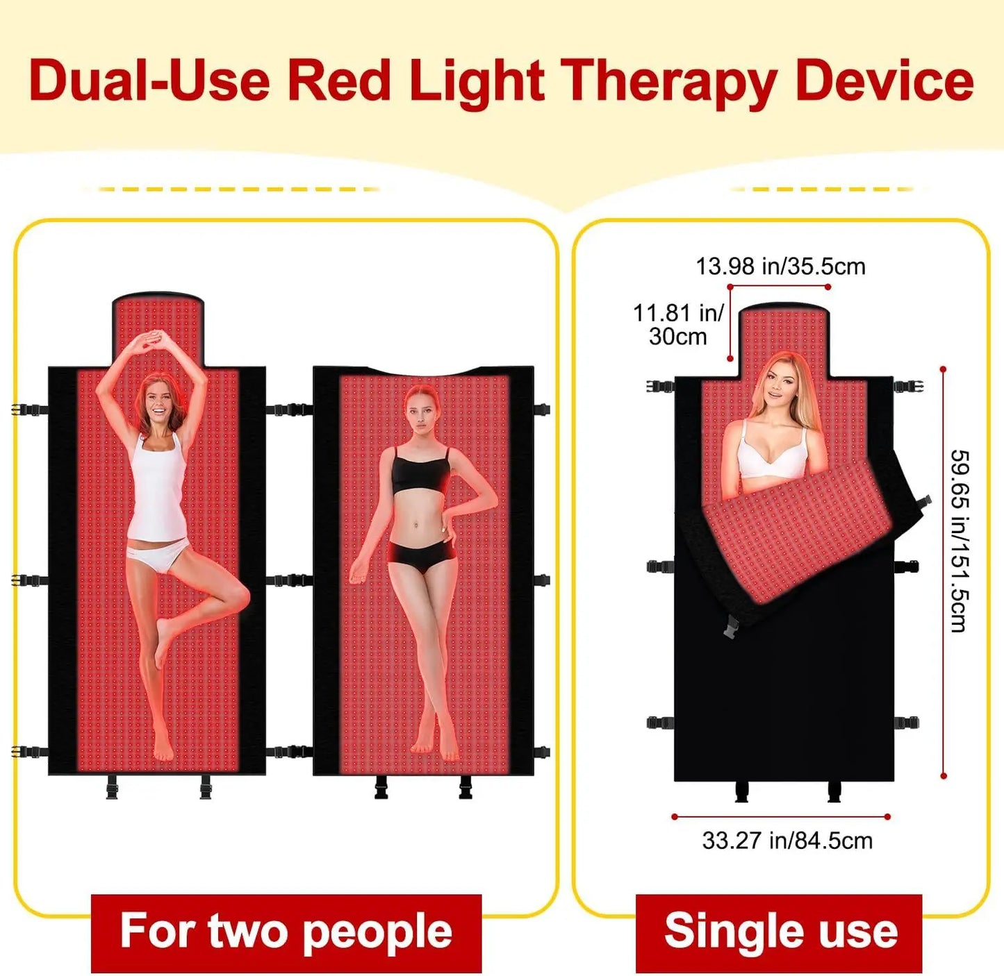 2570 Uds LED 660nm almohadilla de terapia de luz roja saco de dormir 850nm terapia de luz infrarroja cercana almohadilla grande