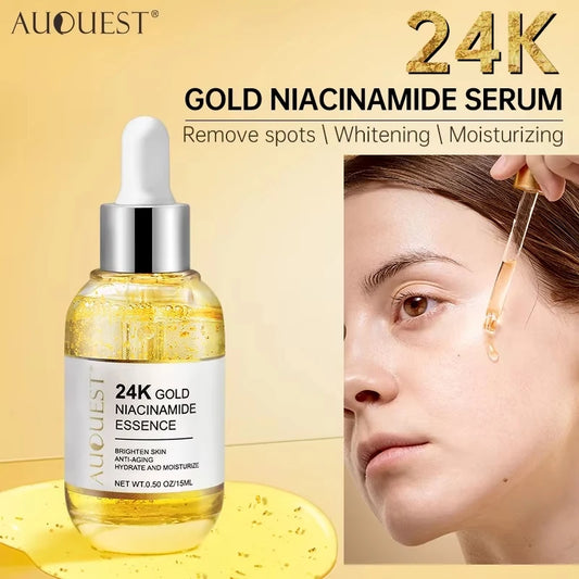 AUQUEST 24K Gold Niacinamide Essence - Anti-Aging & Fuktighetsboost