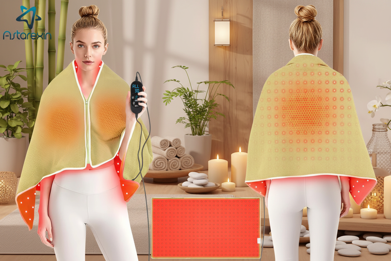 660nm Red Light Therapy Blanket Keep Warm Heating Shawl For Body Device Cushion 850nm Infrared Light Muscle Pain Relief Relax