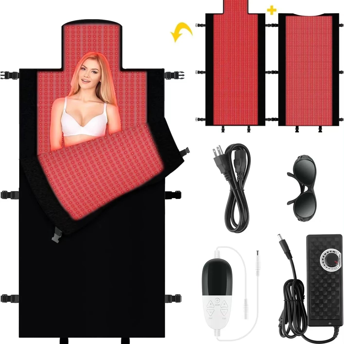 2570 Uds LED 660nm almohadilla de terapia de luz roja saco de dormir 850nm terapia de luz infrarroja cercana almohadilla grande