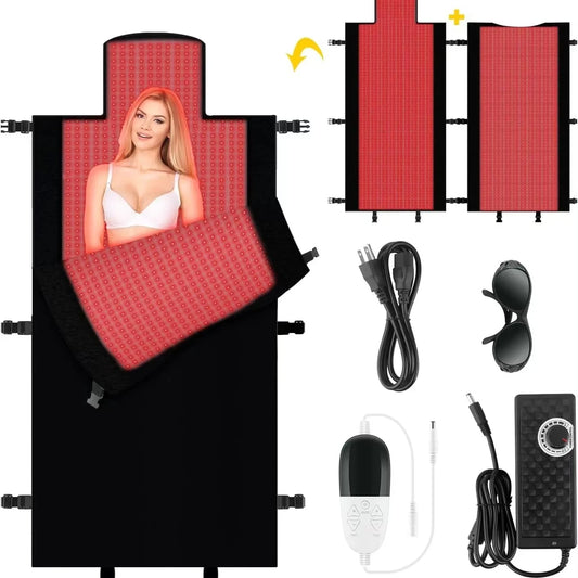2570 Uds LED 660nm almohadilla de terapia de luz roja saco de dormir 850nm terapia de luz infrarroja cercana almohadilla grande