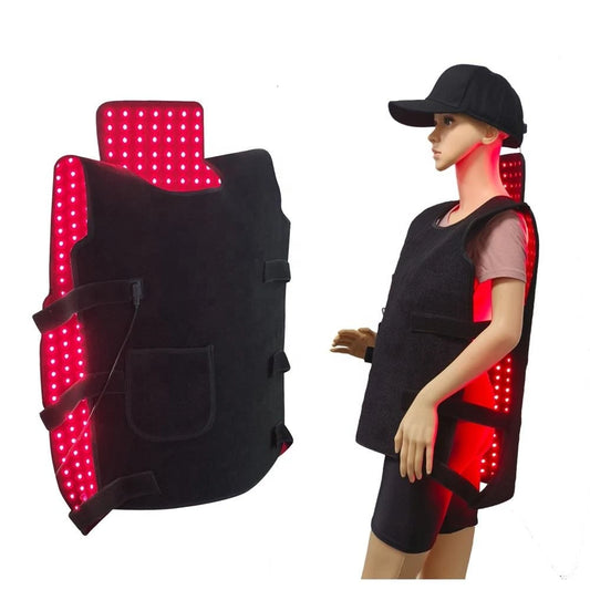 Red Light Therapy Vest for Body, 3-in-1 Led Bead 660&850 nm Infrared Light Therapy Pad for Body Wearable Wrap Pain Relief Device