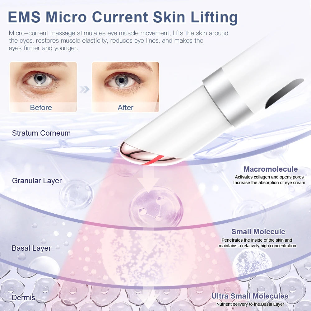 EyeLift Pro™ – EMS Eye Massager med Varme, Vibrasjon & Lysterapi