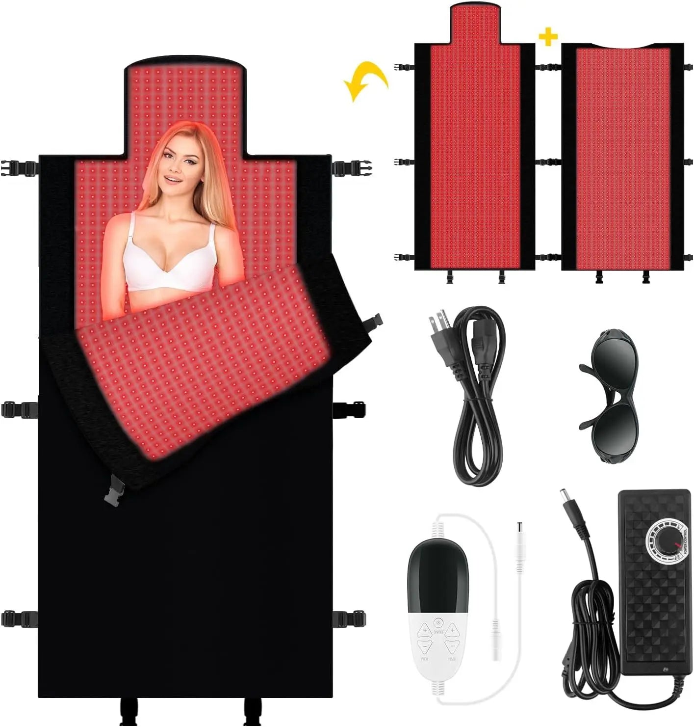 2570 Uds LED 660nm almohadilla de terapia de luz roja saco de dormir 850nm terapia de luz infrarroja cercana almohadilla grande