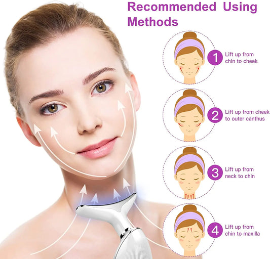 LED & Vibration Facial Massager – Løft, lysne og forny huden