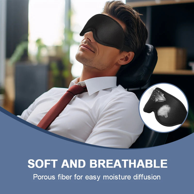 3D Memory Foam Sleep Eye Mask – Total Blackout Comfort