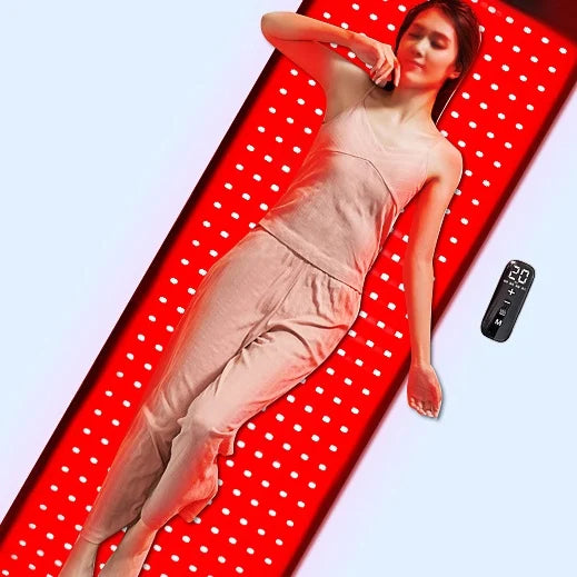 Dual-Wavelength Red Light Pad 360 LEDs (660nm & 850nm) Heating Mat for Muscle Pain, Relaxation Large Size Back & Shoulder Relief