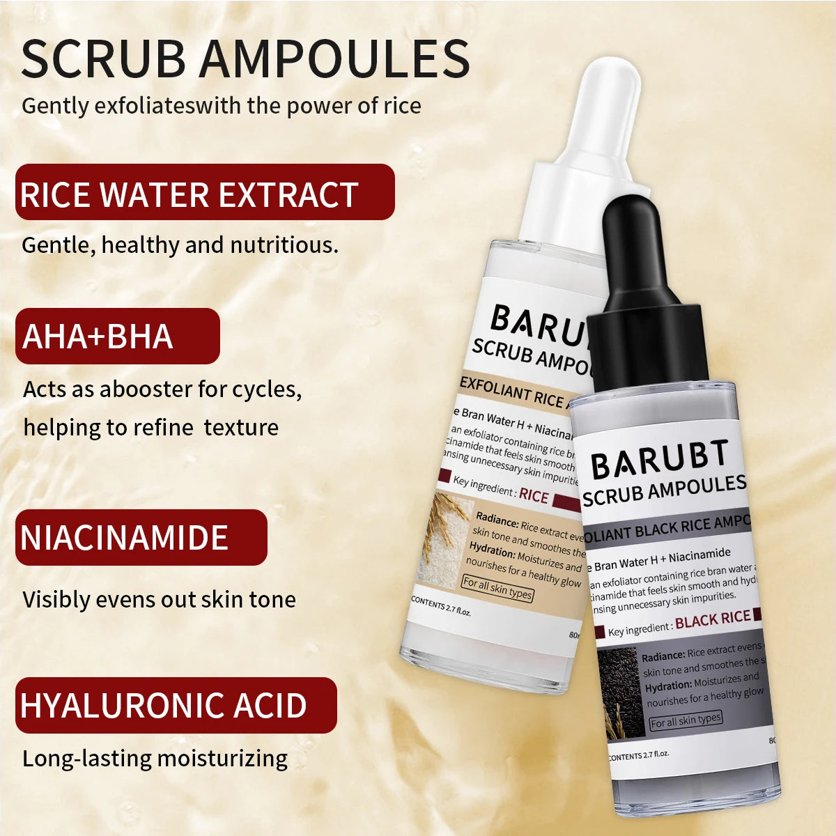 Peel Shot Glow Rice Ampoule Duo - White & Black Rice