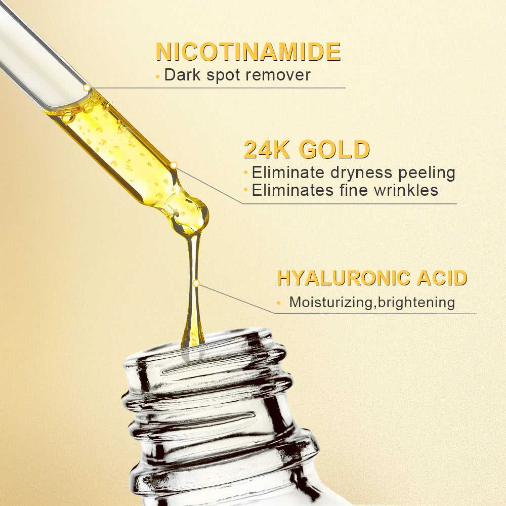 AUQUEST 24K Gold Niacinamide Essence - Anti-Aging & Fuktighetsboost