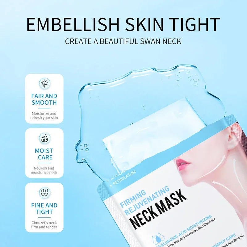 SADOER Hyaluronic Acid Neck Mask – 10 stk