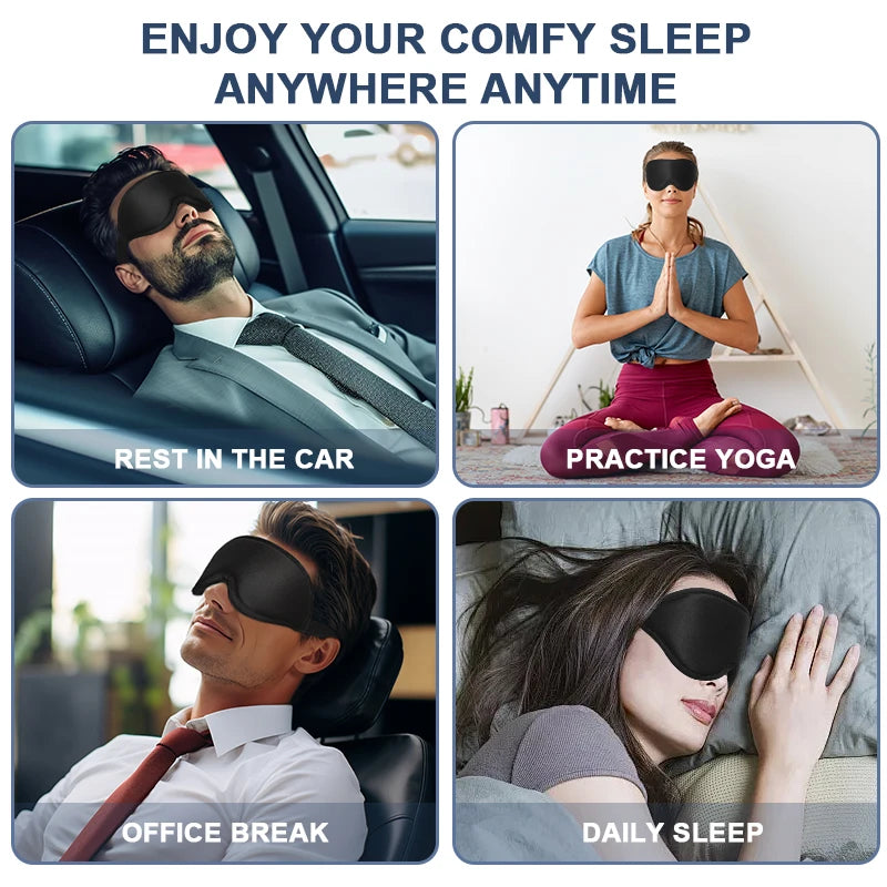 3D Memory Foam Sleep Eye Mask – Total Blackout Comfort