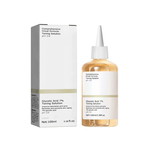 ClearGlow Glycolic 7% – Eksfolierende & Fuktgivende Toning Solution (100ml)