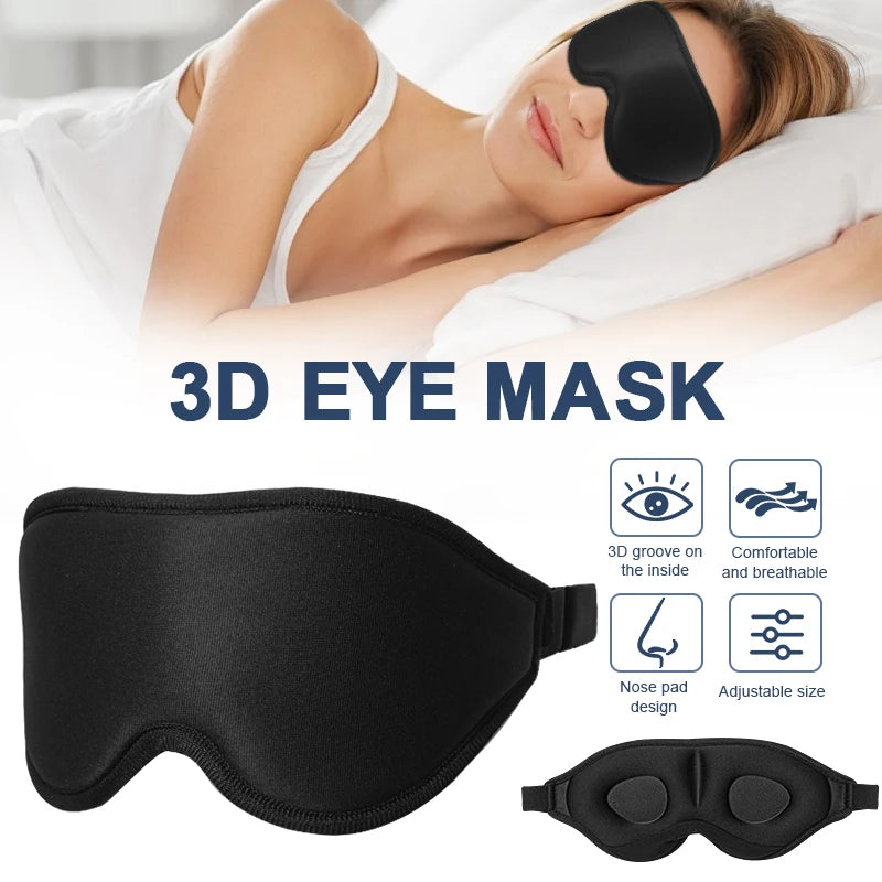 3D Memory Foam Sleep Eye Mask – Total Blackout Comfort