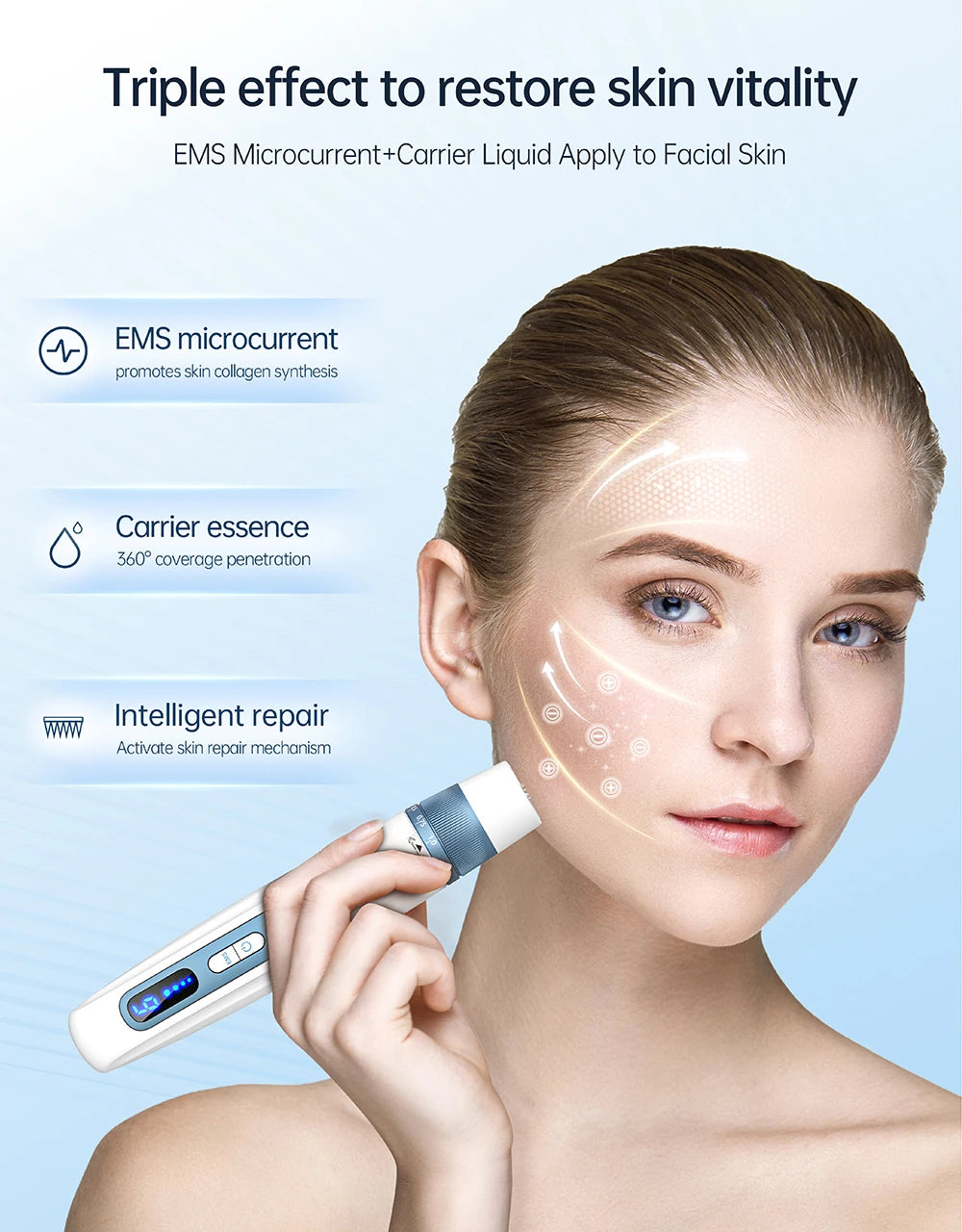 Hydra pen H5 – 2-i-1 EMS + Dermapen skin care kit for hjemmebruk